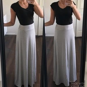 Anthropologie Odille Striped Maxi Skirt